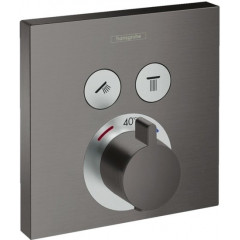 Смеситель Hansgrohe ShowerSelect Glass 15763340 (матовый черный)