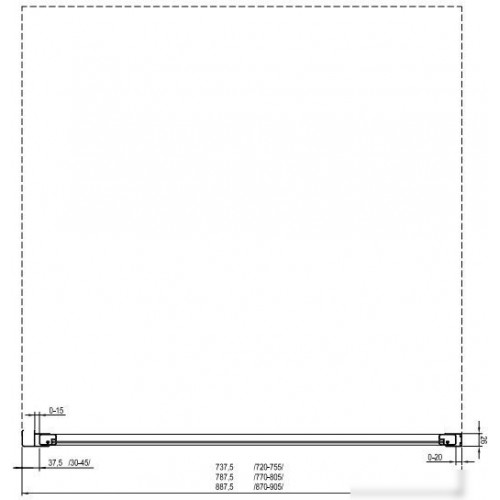 Душевая стенка Ravak Supernova APSS-80 940403R2Z1