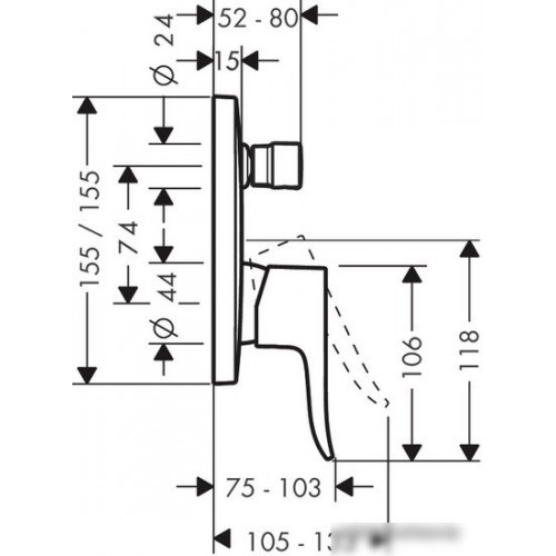 Смеситель Hansgrohe Metris 31454000