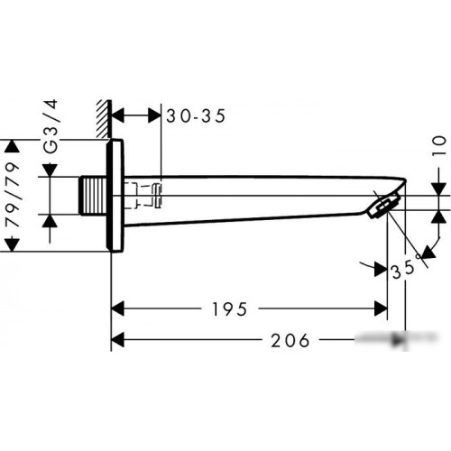 Излив Hansgrohe Logis [71410000]