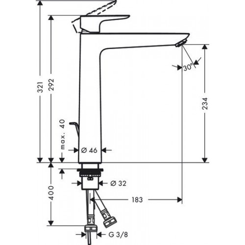 Смеситель Hansgrohe Talis E 71716670 (черный матовый)