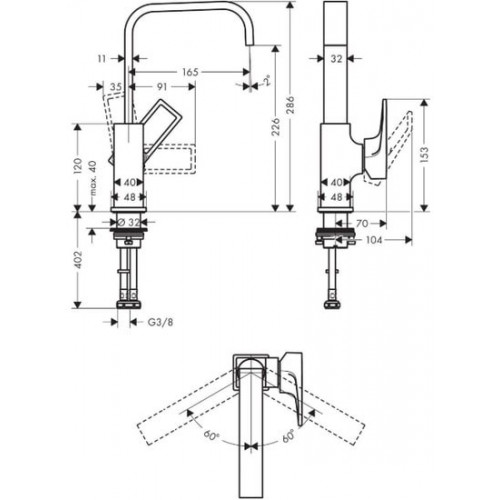 Смеситель Hansgrohe Metropol 74511000