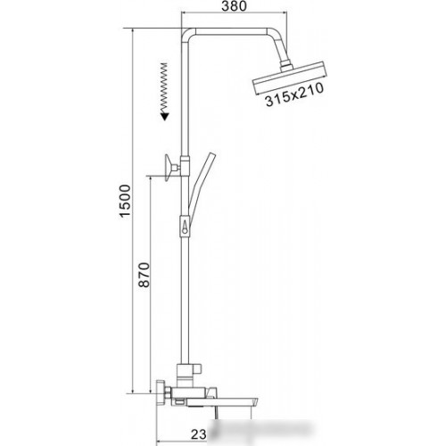 Душевая система Rose R1836С