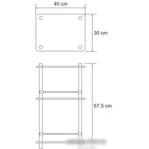 Полка на ванну Wasserkraft K-4033