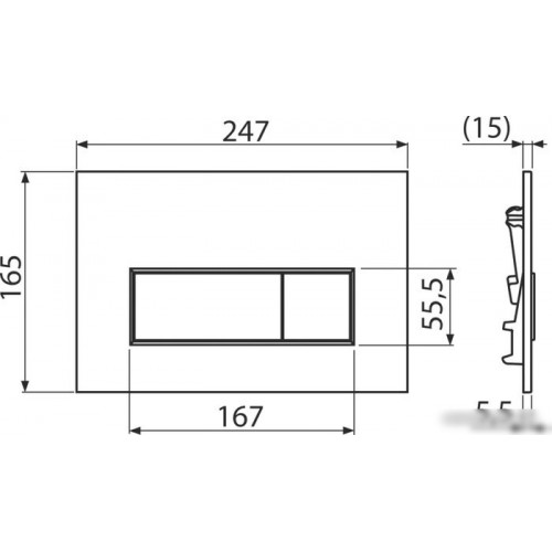 Панель смыва Alcaplast Thin M57-G-M (gold-мат)