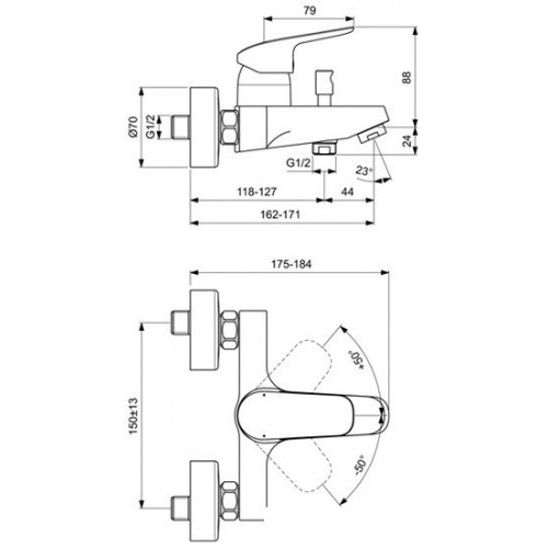 Смеситель Ideal Standard Ceraflex B1721AA