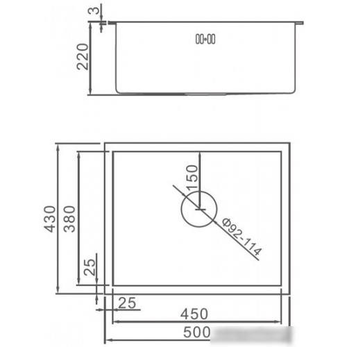 Кухонная мойка Gerhans K35043B