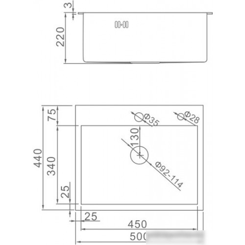 Кухонная мойка Gerhans K35044B (графит)