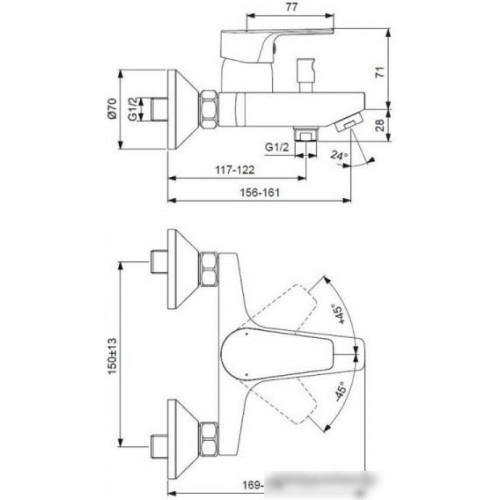 Комплект смесителей Ideal Standard Esla BC264AA