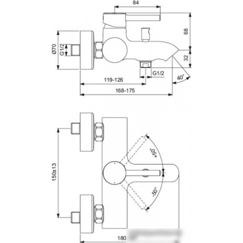 Смеситель Ideal Standard Ceraline BC199AA