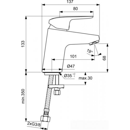 Смеситель Ideal Standard Ceraflex B1710AA