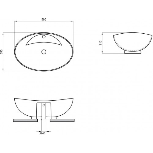 Умывальник Lavinia Boho Bathroom Sink Slim 33311100