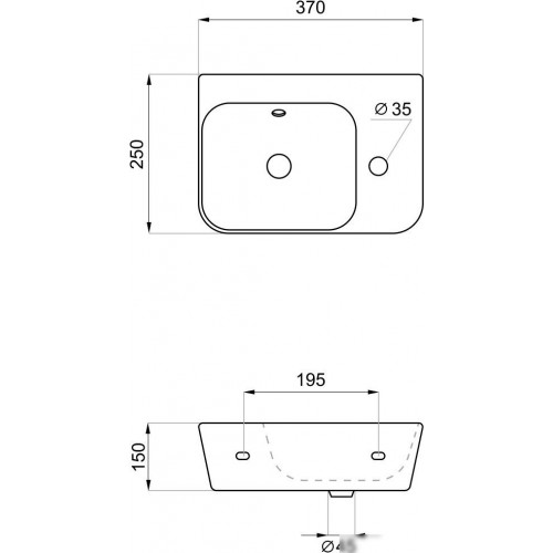 Умывальник Lavinia Boho Bathroom Sink Slim 33311066