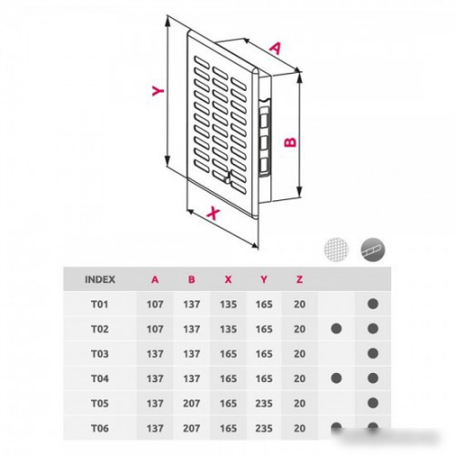 Вентиляционная решетка Awenta Eko T05CZ 16.5x23.5 (черный)