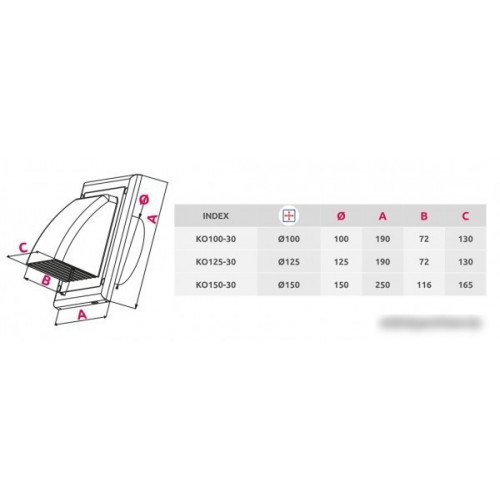 Вентиляционная решетка Awenta KO125-30 (черный)