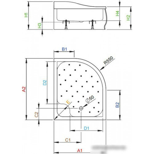 Душевой поддон Radaway Korfu E 120x90 (левый) [4E91240-03L]