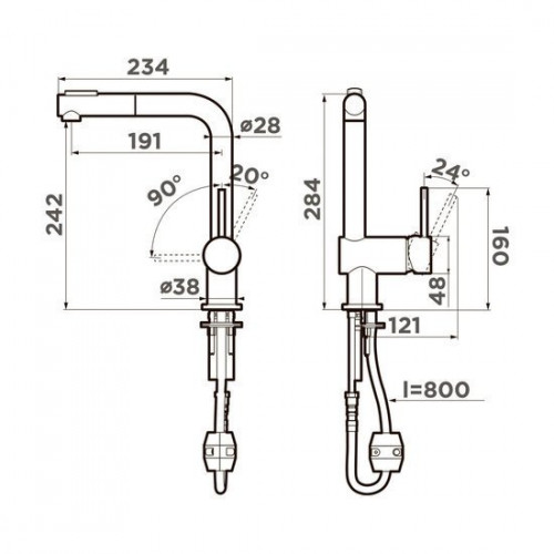 Смеситель Omoikiri Tanigawa-SB-C 4994456