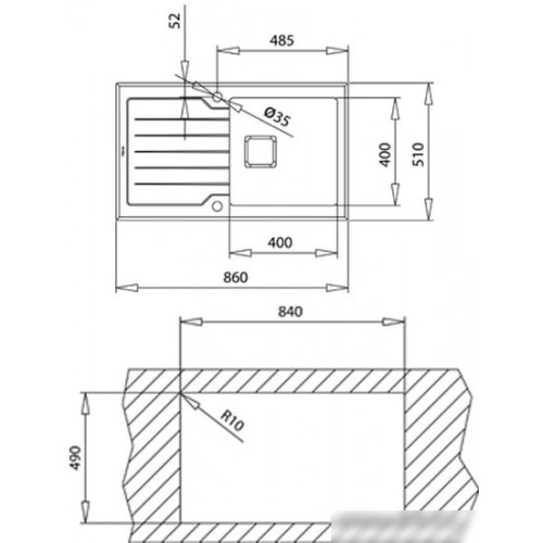 Кухонная мойка TEKA Diamond RS15 1B 1D 86 Auto (черный)