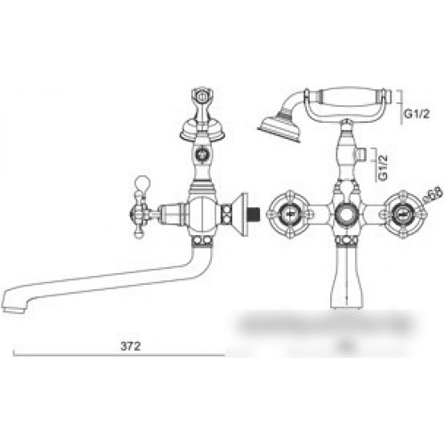 Смеситель Gerhans K01 K13101G (золотистый)