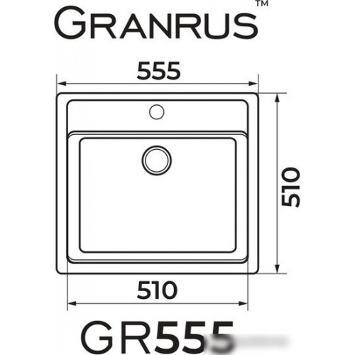 Кухонная мойка Granrus GR-555 (черный)