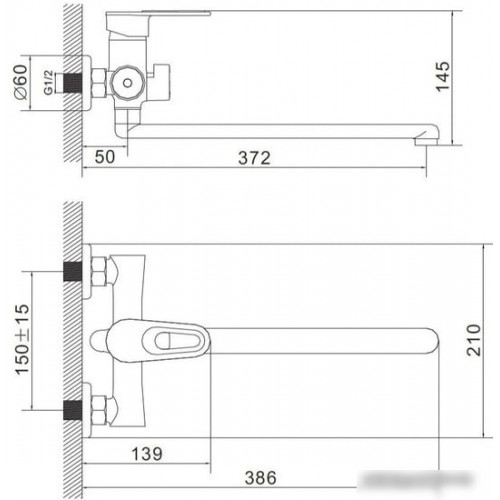 Смеситель Эверест B22-274B