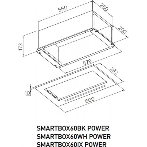 Кухонная вытяжка Meferi SMARTBOX60BK Power