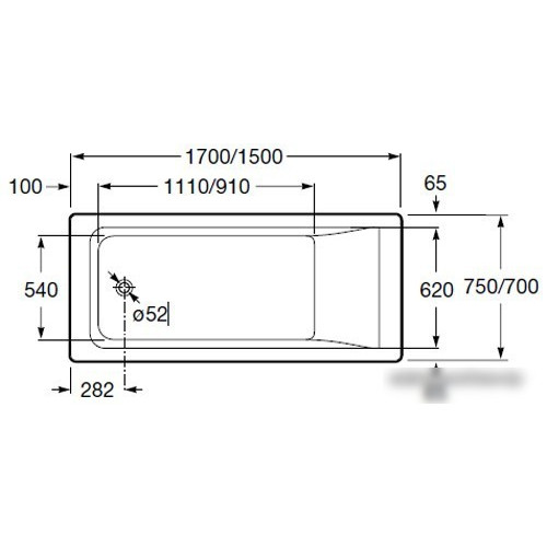 Ванна Roca Easy 170x70 ZRU9302905