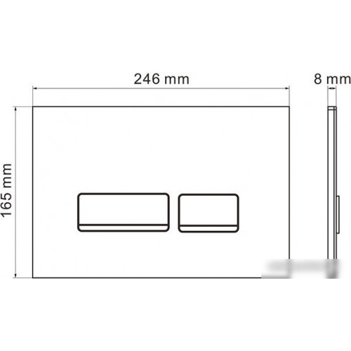 Унитаз подвесной Roxen Antares Bidet в комплекте с инсталляцией StounFix Slim 6 в 1 963184 (кнопка: черное стекло)