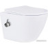 Унитаз подвесной Roxen Antares Bidet в комплекте с инсталляцией StounFix Slim 6 в 1 963184 (кнопка: черное стекло)