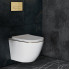 Унитаз подвесной Roxen Antares Gold 968096 в комплекте с инсталляцией StounFix Dual Fresh 6 в 1 968096 (кнопка: брашированное золото)