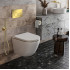 Унитаз подвесной Roxen Antares Gold в комплекте с инсталляцией StounFix Dual Fresh 6 в 1 968092 (кнопка: золото глянцевое )