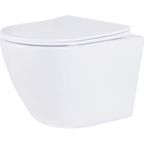 Унитаз подвесной Roxen Antares в комплекте с инсталляцией StounFix Dual Fresh 6 в 1 968010 (кнопка: золото глянцевое )