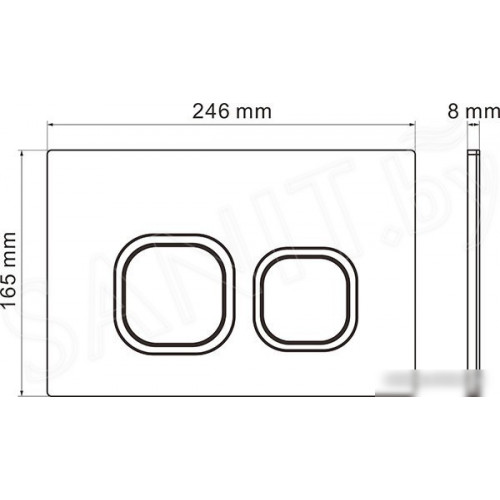 Унитаз подвесной Roxen Antares 530185-02 в комплекте с инсталляцией StounFix Slim 6 в 1 966464 (кнопка: бежевый)