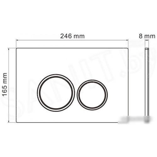 Унитаз подвесной Roxen Antares Bidet в комплекте с инсталляцией StounFix Slim 6 в 1 966135 (кнопка: серый бетон)