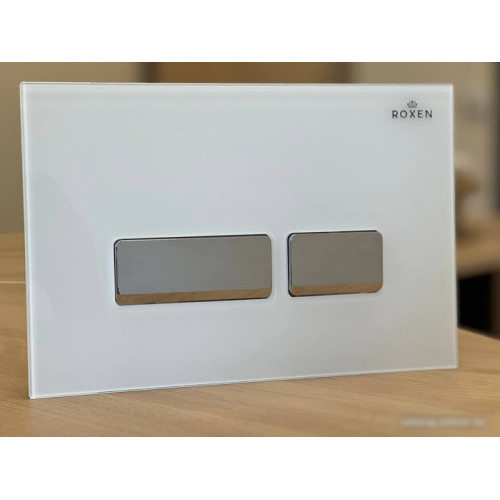 Унитаз подвесной Roxen Antares Gold в комплекте с инсталляцией StounFix Slim 6 в 1 904965 (белое стекло)