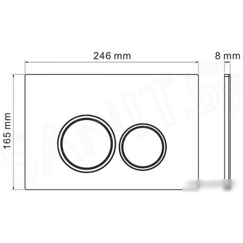 Унитаз подвесной Roxen Antares Bidet в комплекте с инсталляцией StounFix Slim 6 в 1 966280 (кнопка: бежевый)