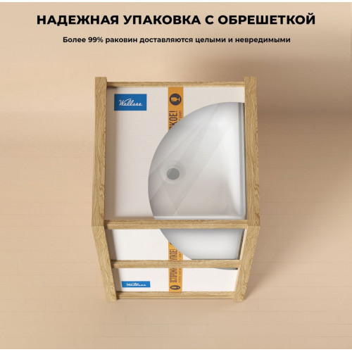 Умывальник Wellsee Pure BY Wellsee 230715000 (отдельностоящий, с отверстием под смеситель, матовый белый)