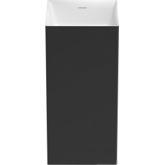 Умывальник Wellsee Pure BY Wellsee 230713000 (отдельностоящий, без отверстия под смеситель, матовый черный/глянцевый белый)