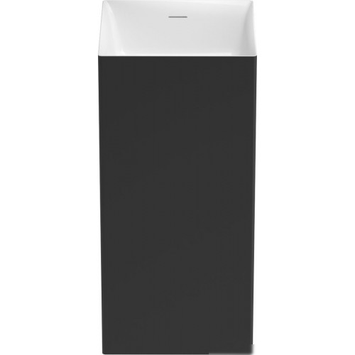 Умывальник Wellsee Pure BY Wellsee 230713000 (отдельностоящий, без отверстия под смеситель, матовый черный/глянцевый белый)