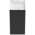 Умывальник Wellsee Pure BY Wellsee 230713000 (отдельностоящий, без отверстия под смеситель, матовый черный/глянцевый белый)
