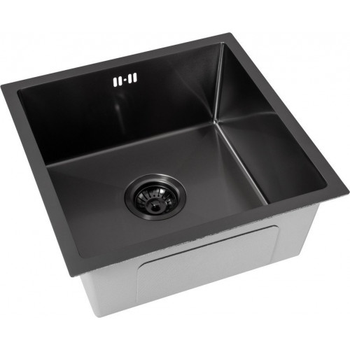 Кухонная мойка ARFEKA ECO AR 450*450 + cмеситель ISIS BLACK PVD