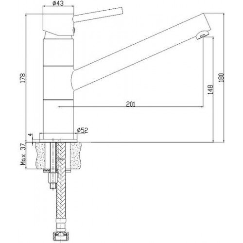 Смеситель IDDIS Velikan VL5WBSGi05 (хром/белый)