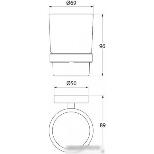 Стакан для зубной щетки и пасты IDDIS Calipso CALMBG1i45