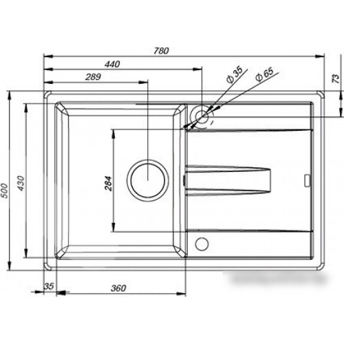 Кухонная мойка IDDIS Vane G V15W781i87