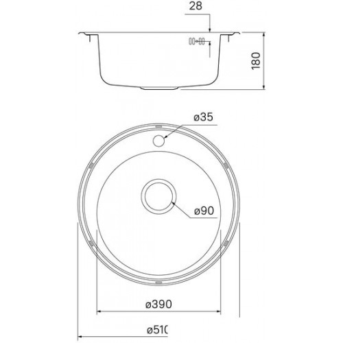 Кухонная мойка IDDIS Basic BAS51S0i77