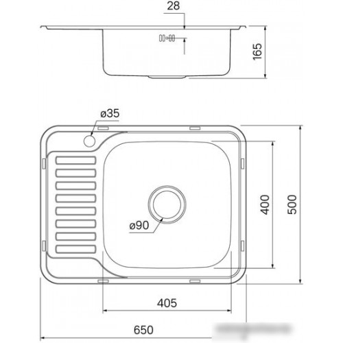 Кухонная мойка IDDIS Basic BAS65SRi77