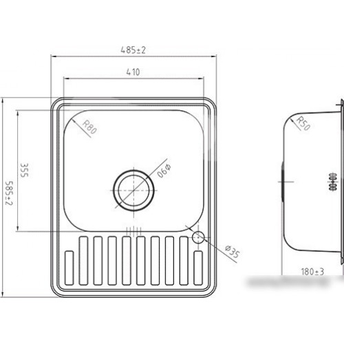 Кухонная мойка IDDIS Strit STR58PLi77