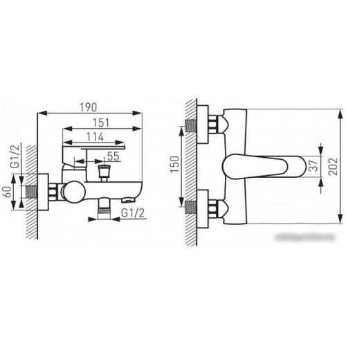 Смеситель Ferro Algeo BAG1BL