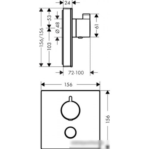 Смеситель Hansgrohe ShowerSelect Highflow 157354000