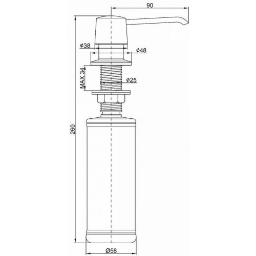Дозатор для жидкого мыла Paulmark Sauber D001-308 (черный)